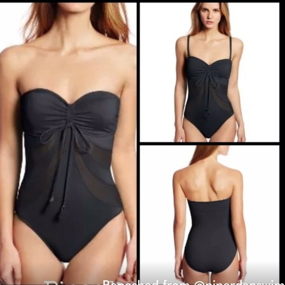 NWT $180 SEAFOLLY DD CUP BLACK GODDESS ONE PIECE SWIMSUIT - Picture 1 of 12